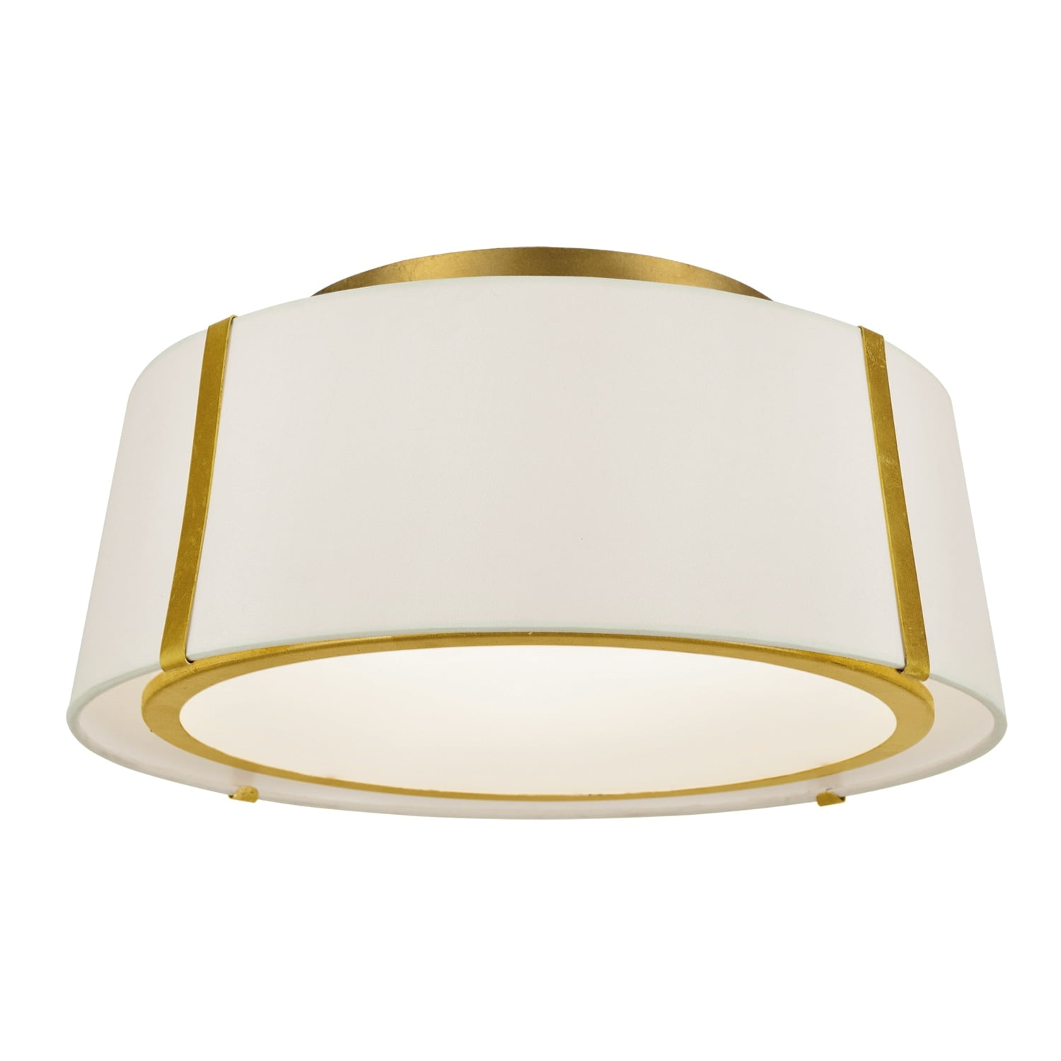 FUL-905-GA-Crystorama Lighting-Fulton - Three Light Flush Mount in Traditional and Contemporary Style - 18 Inches Wide by 8 Inches High-Antique Gold