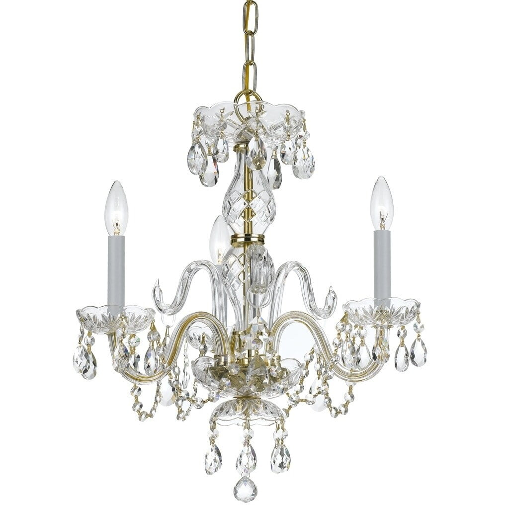 Crystorama Lighting Traditional Crystal 3 - Light Chandelier in  Polished Brass