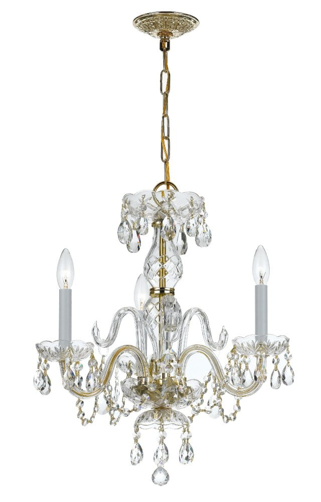 Crystorama Lighting Traditional Crystal 3 - Light Chandelier in  Polished Brass