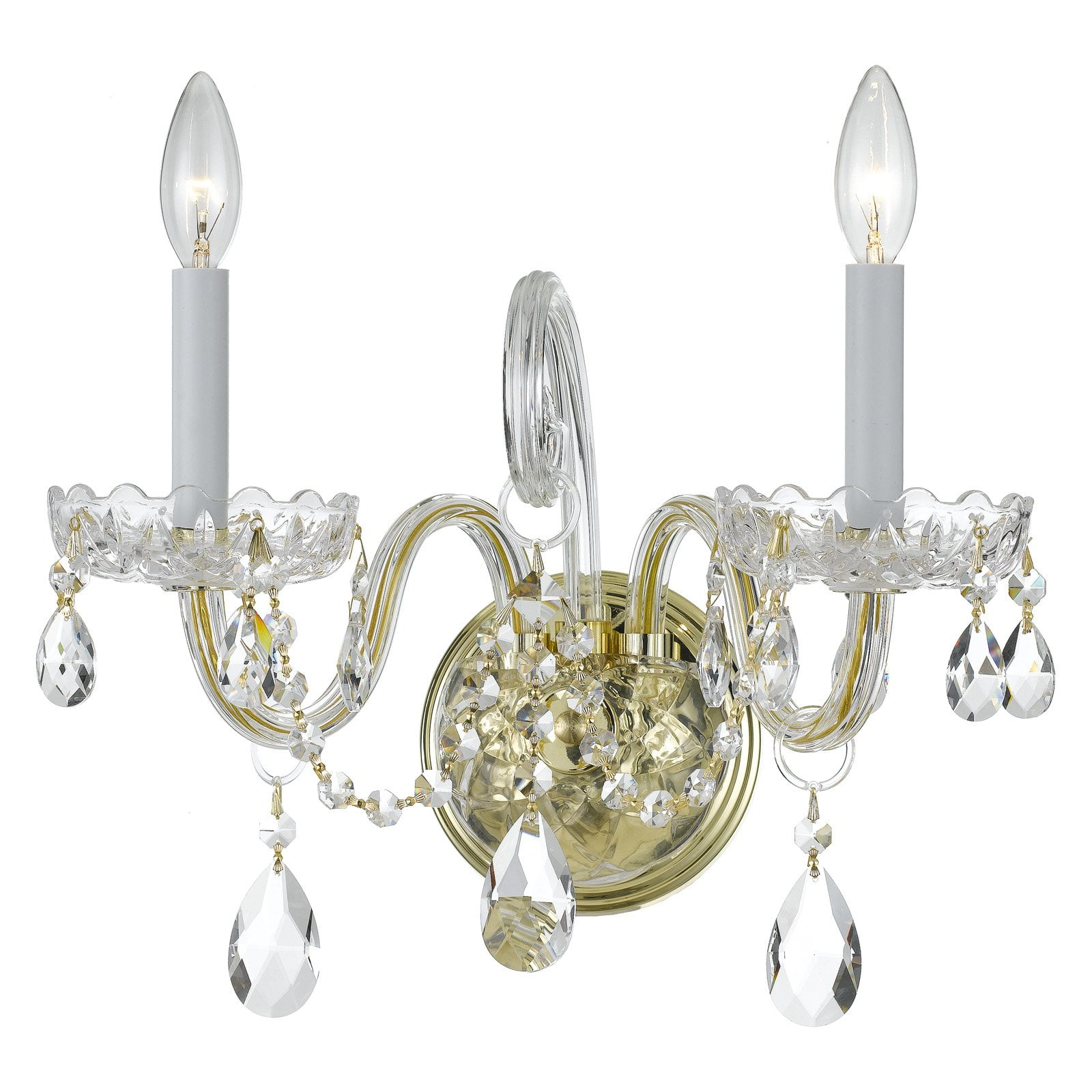 Crystorama Lighting - Two Light Wall Mount - Wall Mount - Crystal - Two Light