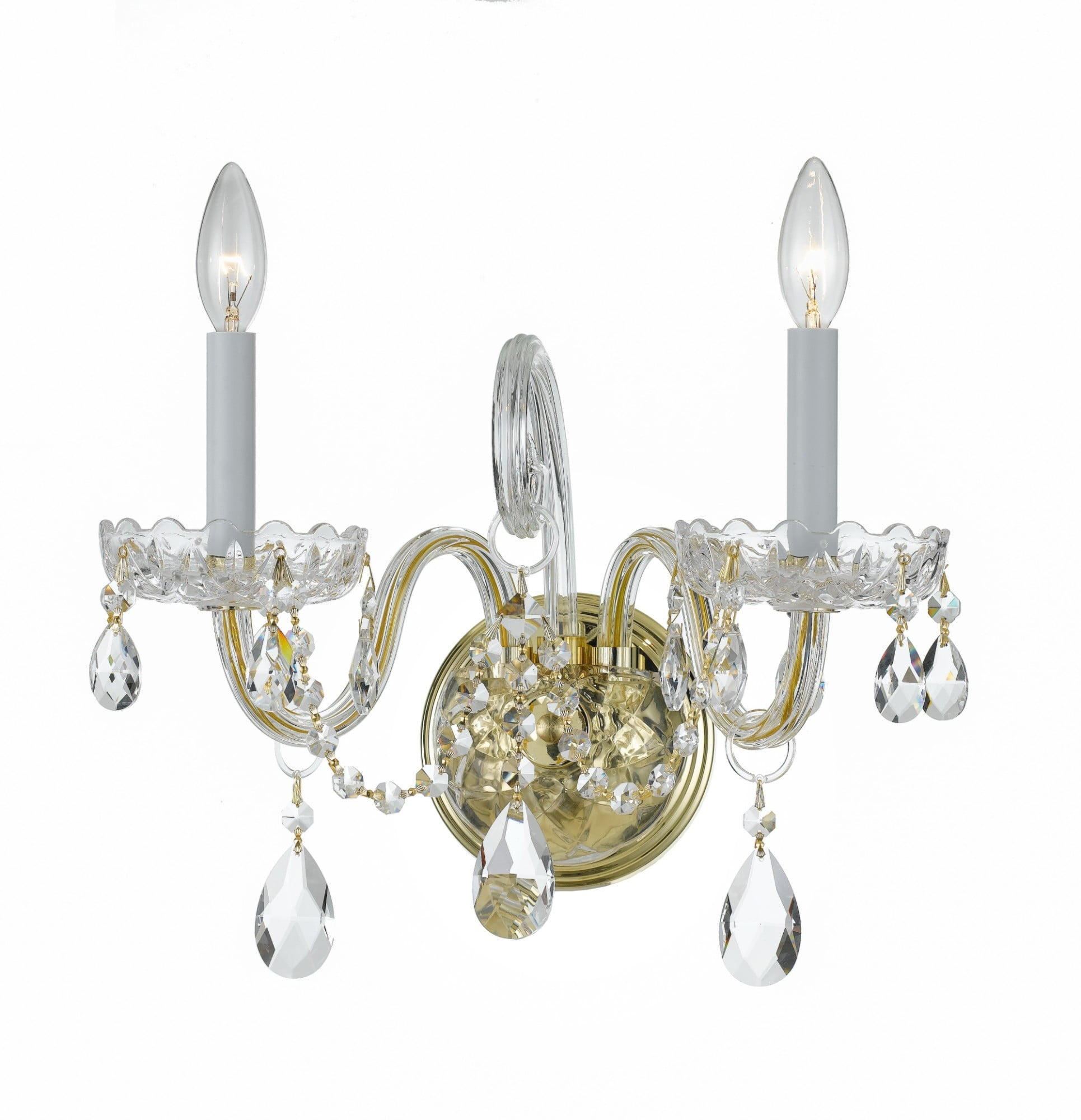Crystorama Lighting - Two Light Wall Mount - Wall Mount - Crystal - Two Light