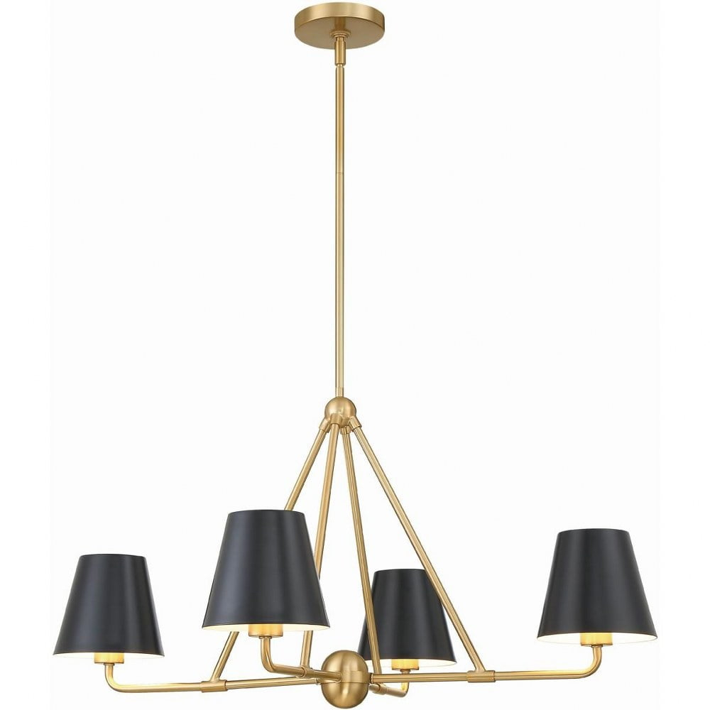 Crystorama Lighting - Xavier - 4 Light Chandelier In Traditional Style-17 Inches