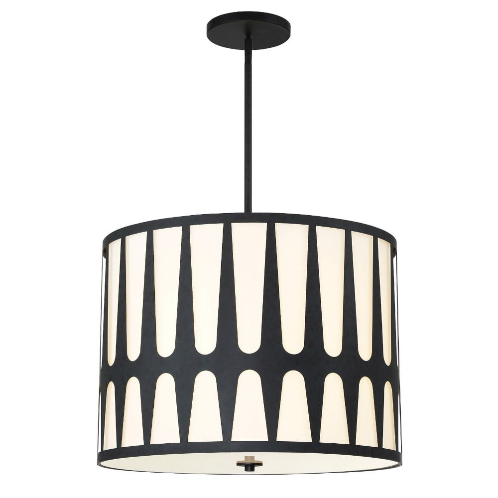 Crystorama Royston 5 Light Antique Gold Pendant - 24'' W x 18.37'' H