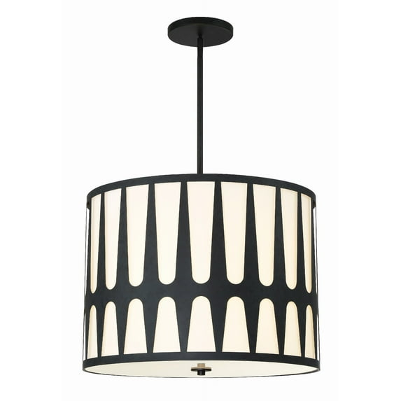 Crystorama Royston 5 Light Antique Gold Pendant - 24'' W x 18.37'' H