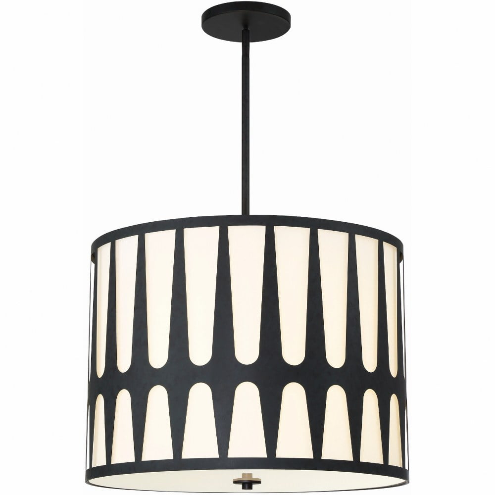 Crystorama Royston 5 Light Antique Gold Pendant - 24'' W x 18.37'' H