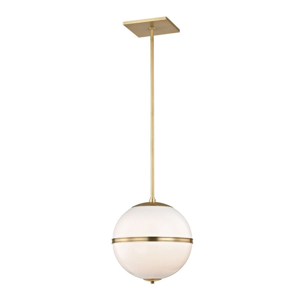 2112-AG-Crystorama Lighting-Truax - One Light Pendant in Classic Style - 12 Inches Wide by 13.5 Inches High-Aged Brass Finish