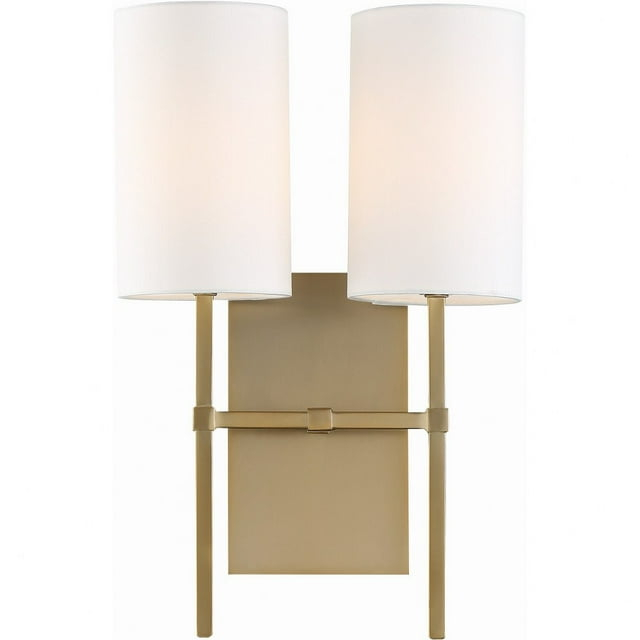 Two Light Wall Sconce-Aged Brass Finish Crystorama Lighting Ver-242-Ag