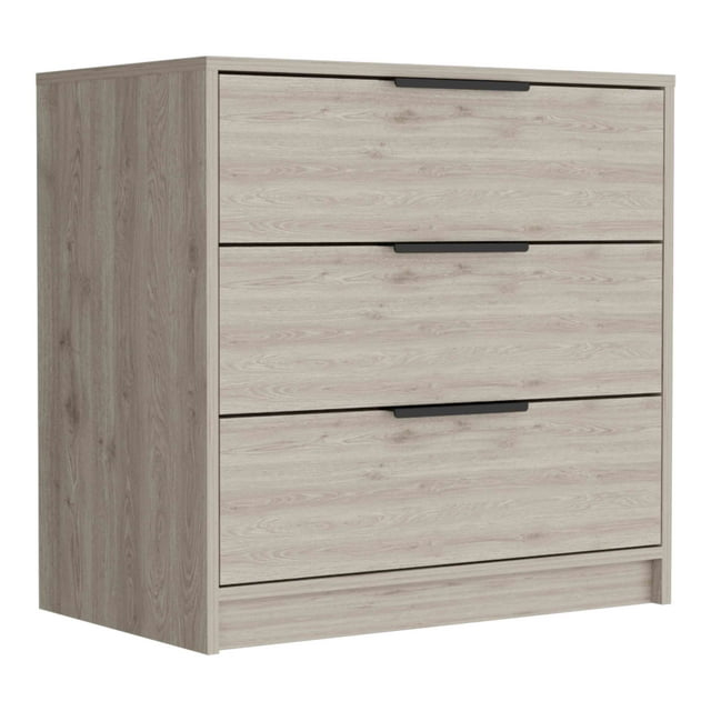 Newboti Furniture Kaia 3 Drawers Dresser, Superior Top -Light Gray 00128