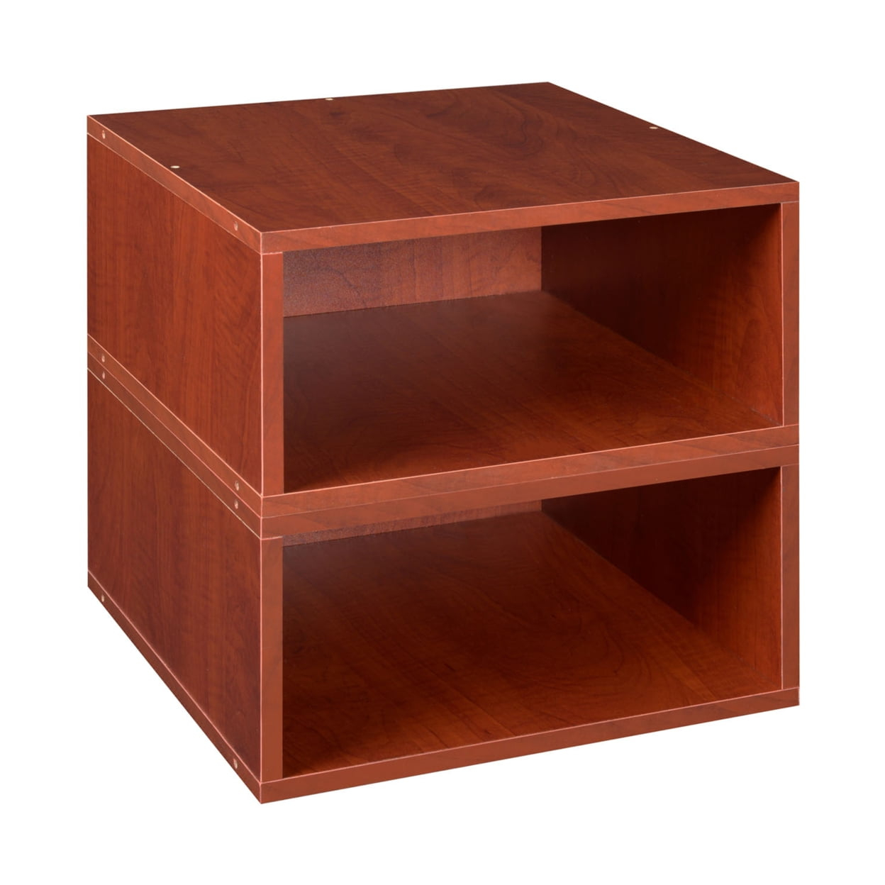 Niche Cubo Storage Organizer Open Bookshelf Set- 2 Half Size Cubes- Warm Cherry