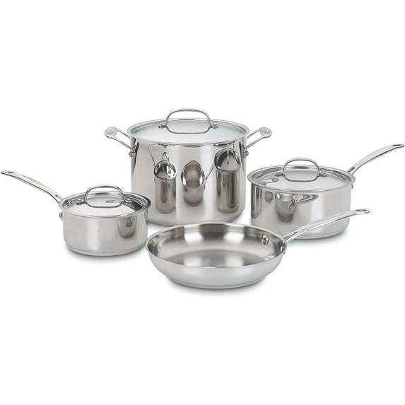 Cuisinart Chef’s Classic 7-Piece Stainless Steel Cookware Set
