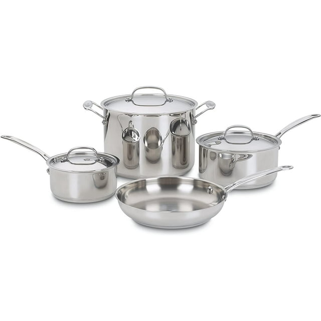 Cuisinart Chef’s Classic 7-Piece Stainless Steel Cookware Set