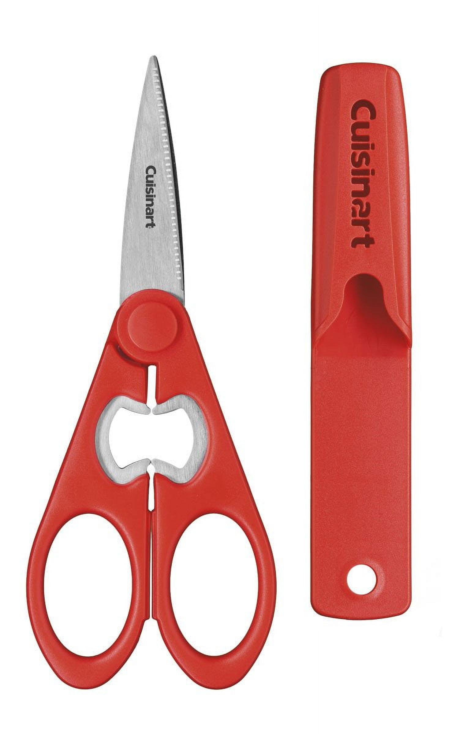 Cuisinart C77-SHR8RMH Classic Shears 8" All-Purpose Kitchen Scissors w/ Magnetic Holder, Red