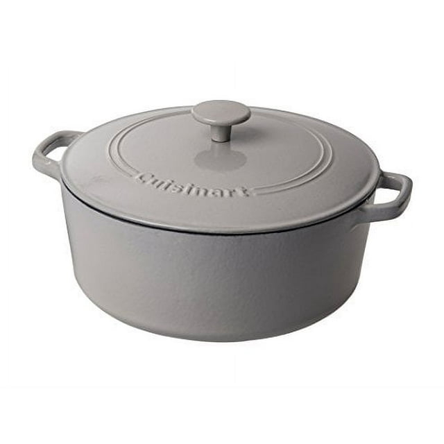 Cuisinart Cast Iron Casserole, Dutch Oven, 7-Quart, Cool Grey