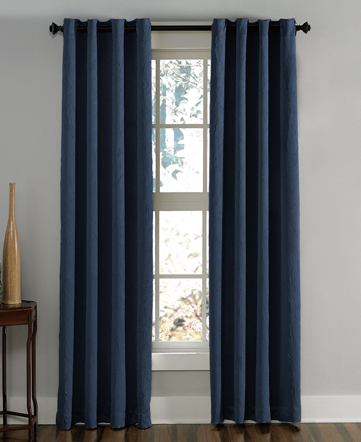Curtainworks Lenox Grommet Curtain 63", Navy, Adult