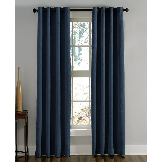 Curtainworks Lenox Grommet Curtain 63", Navy, Adult