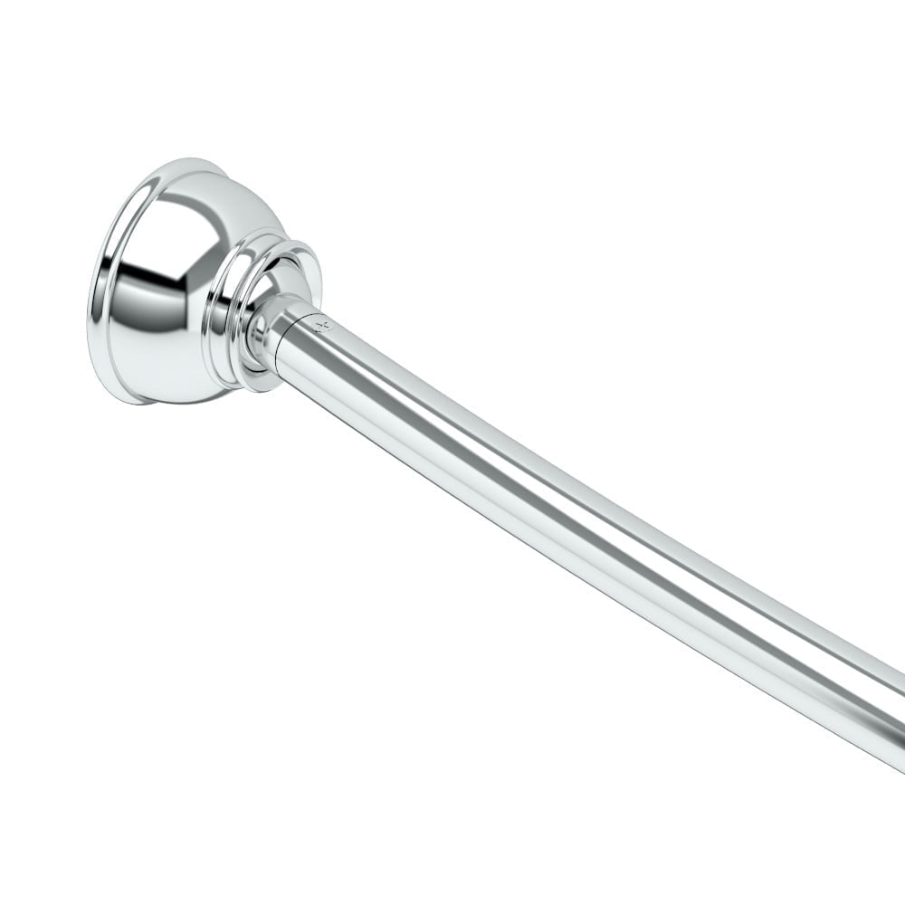 Hotel Comfort 42"- 72" Expandable Curved Shower Curtain Rod | Stainless Steel Shower Rod