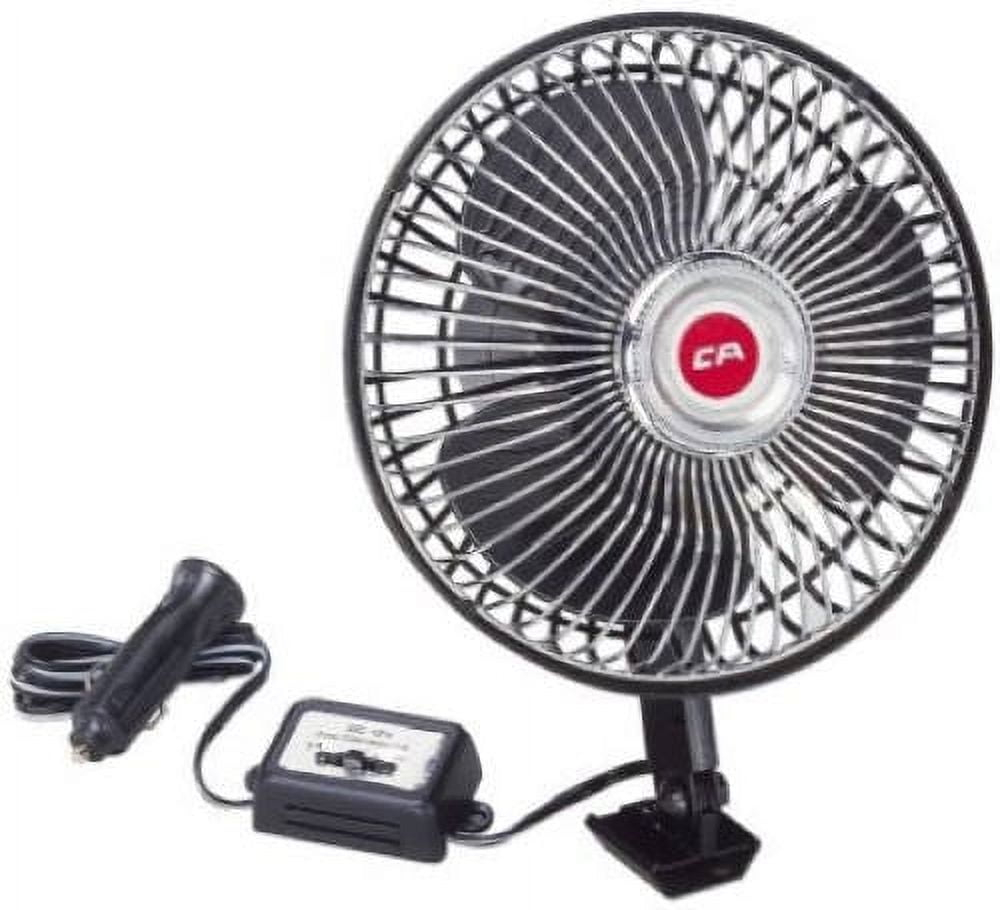 Custom Accessories - Oscillating Fan - 12 V - Black - 1 pk