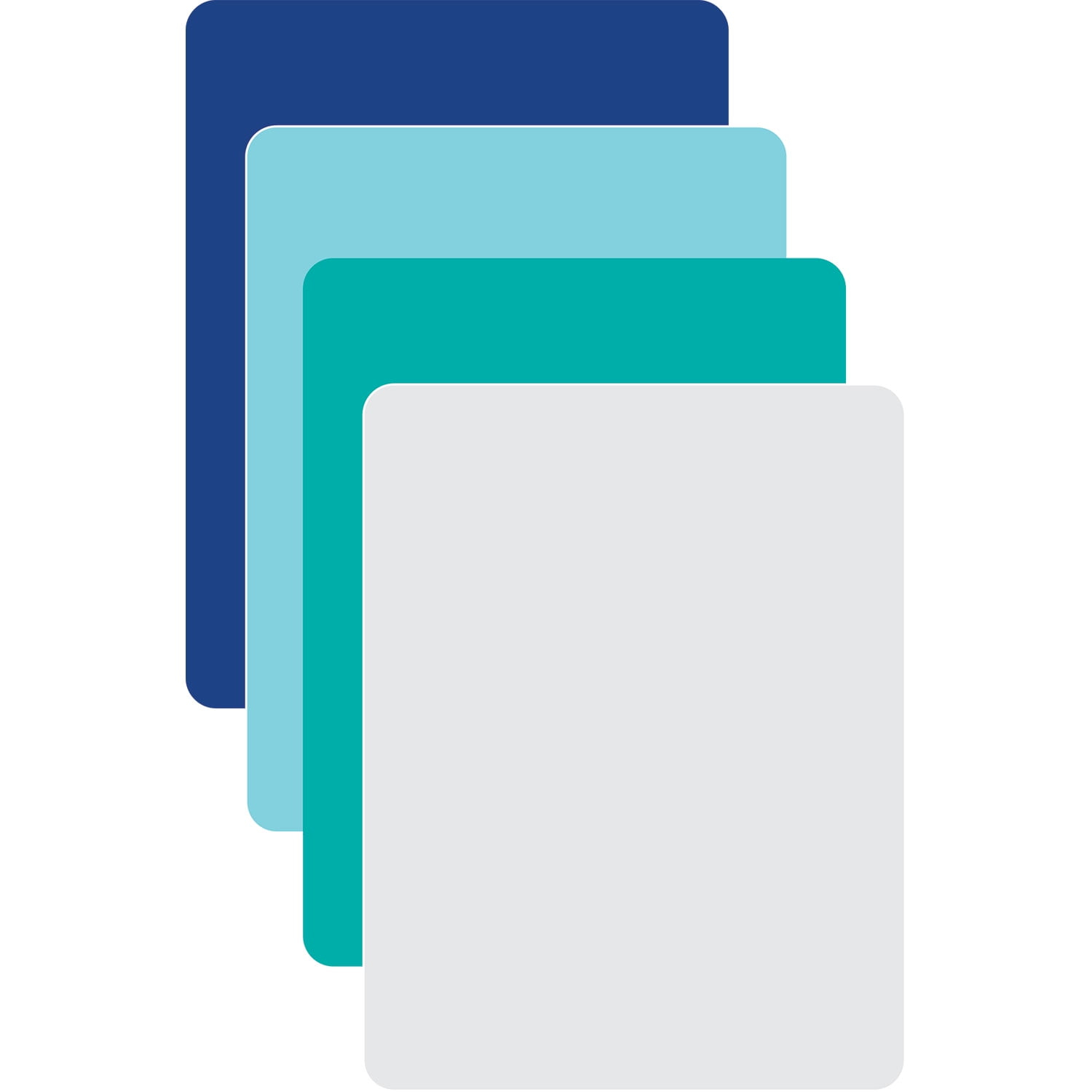 Cut N’ Funnel "Saltwater Blues" 4-Pack Thick Flexible Plastic Cutting Board Mats