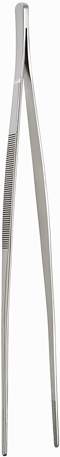 Cutlery-Pro Straight Culinary Precision Tong, Cat Cora Approved, Stainless Steel
