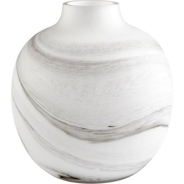 Cyan lighting - Moon Mist - Vase-11 Inches Tall and 10.5 Inches Wide - Cyan