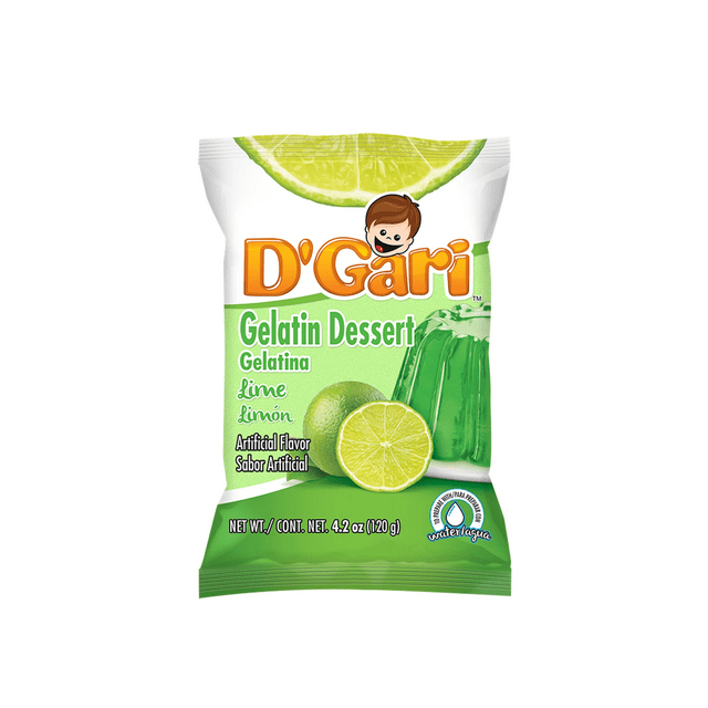 D'Gari Lime Gelatin Dessert, 4.2 oz