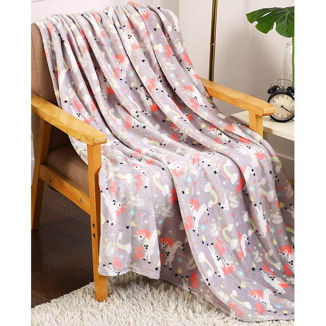 GoodGram Ultra Soft & Plush Oversized Unicorn Throw Fleece Blanket
