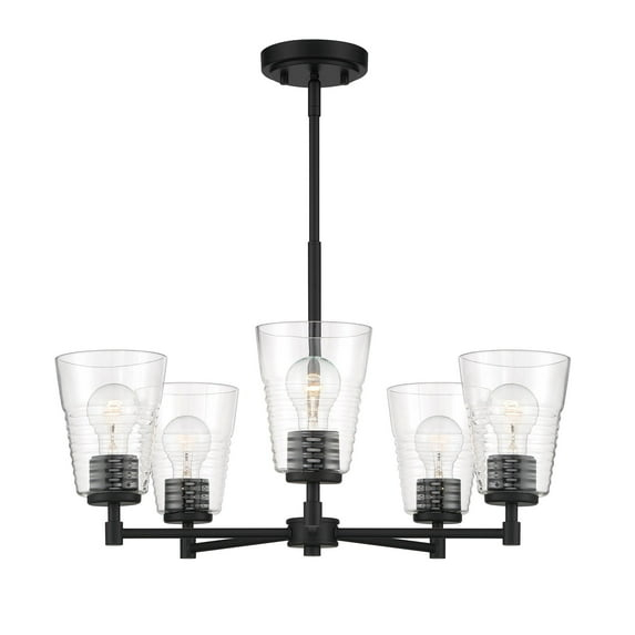 D230M-5CH-MB-Designers Fountain-Ingo - 5 Light Chandelier In Modern Style-14.75 Inches Tall and 24 Inches Wide