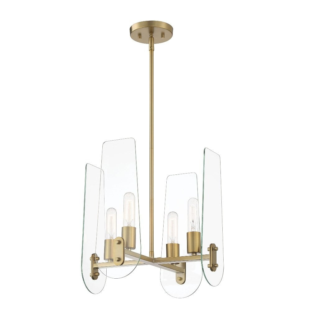 D256M-4CH-BG-Designers Fountain-Bergen Beach - 4 Light Chandelier In Glam Style-15 Inches Tall and 16 Inches Wide