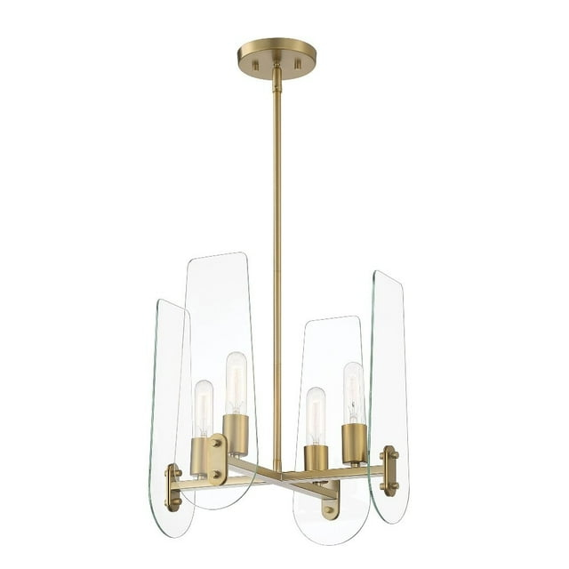 D256M-4CH-BG-Designers Fountain-Bergen Beach - 4 Light Chandelier In Glam Style-15 Inches Tall and 16 Inches Wide