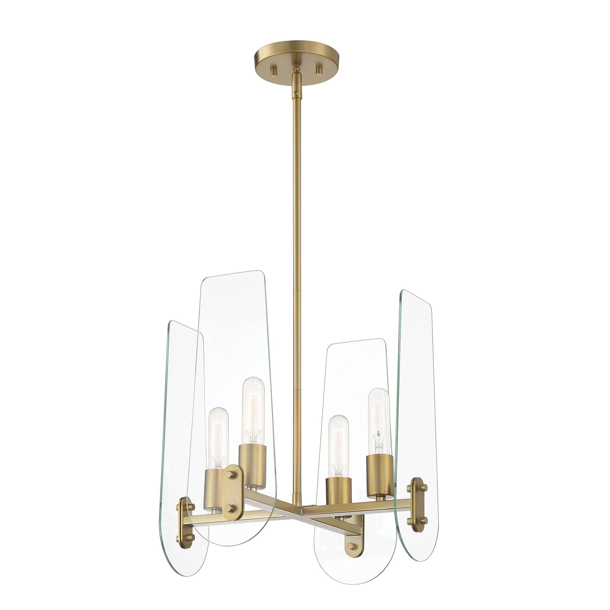 D256M-4CH-BG-Designers Fountain-Bergen Beach - 4 Light Chandelier In Glam Style-15 Inches Tall and 16 Inches Wide