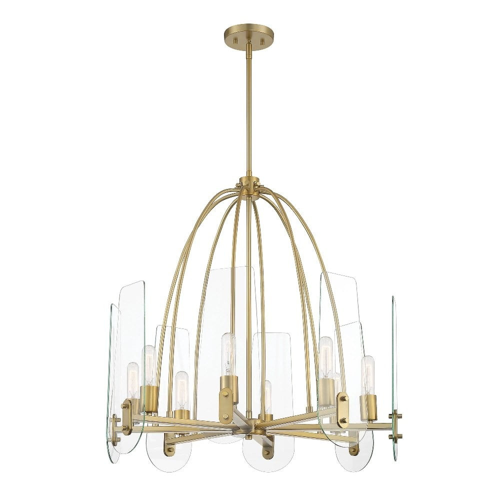 D256M-8CH-BG-Designers Fountain-Bergen Beach - 8 Light Chandelier In Glam Style-28.5 Inches Tall and 28 Inches Wide