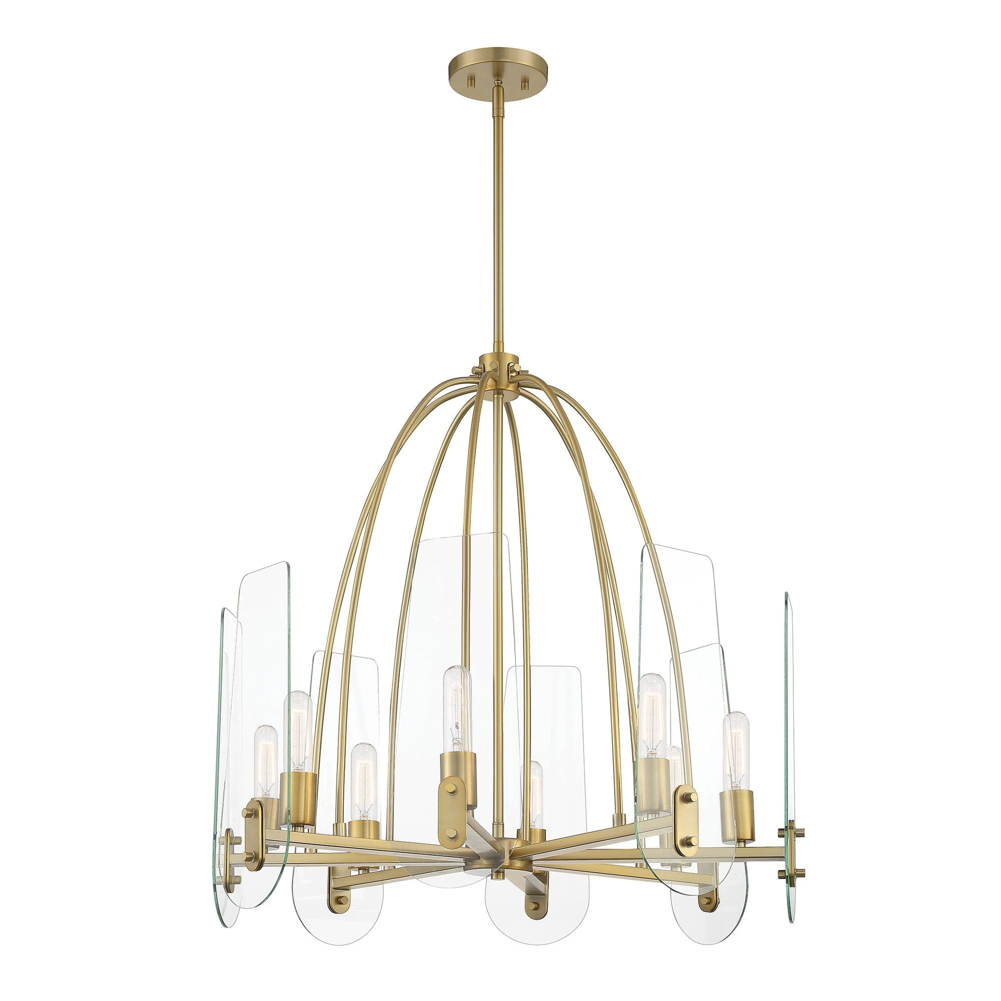 D256M-8CH-BG-Designers Fountain-Bergen Beach - 8 Light Chandelier In Glam Style-28.5 Inches Tall and 28 Inches Wide