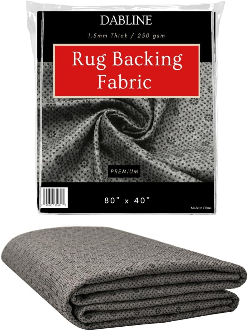 DABLINE 80" x 40" Non Slip Rug Pad for Tufting and Rug Making, Thick and Grippy Backing Fabric