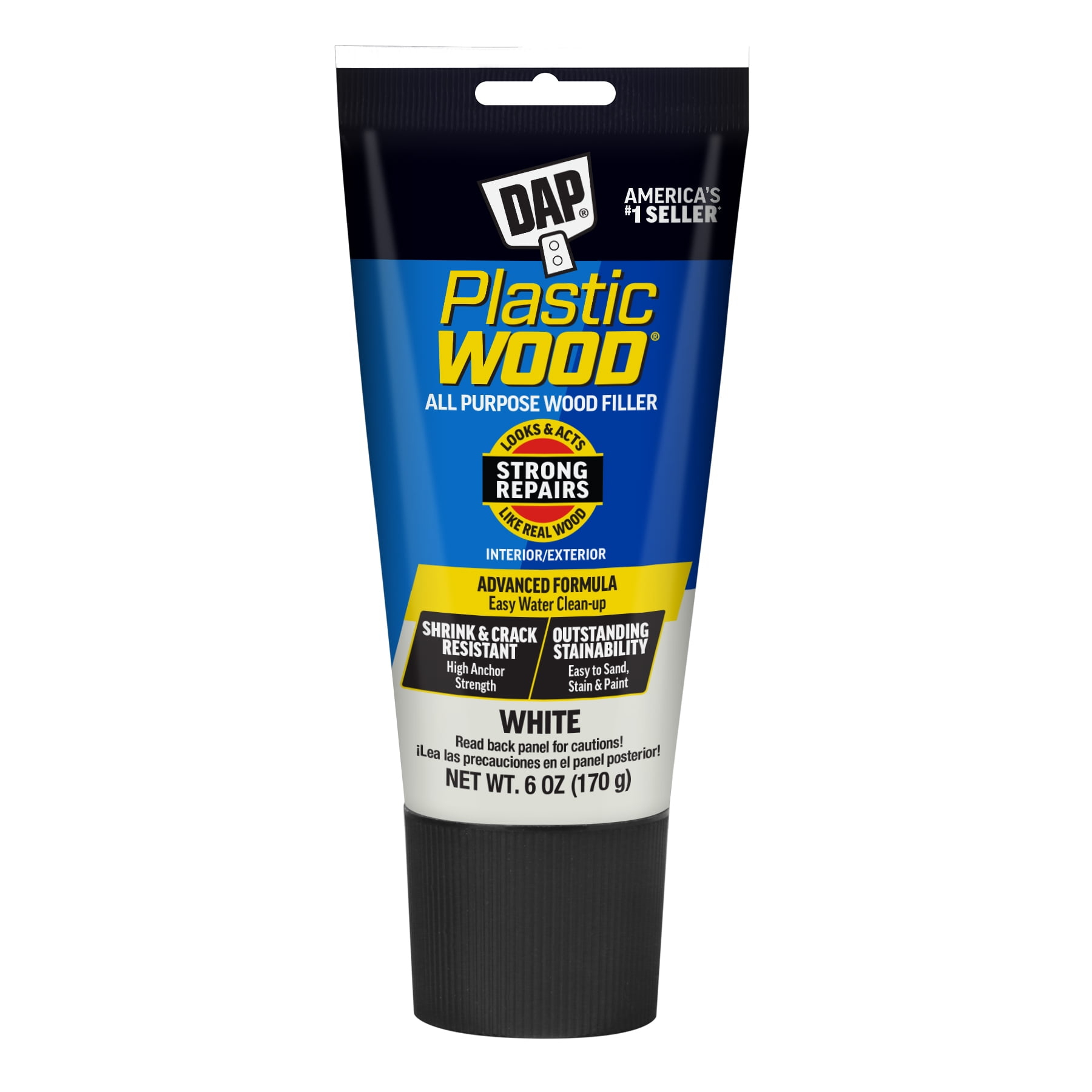 DAP Plastic Wood Latex 6 Oz White All Purpose Wood Filler