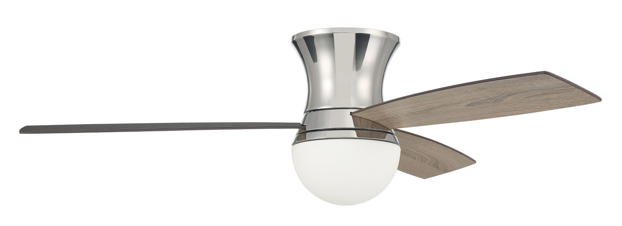 DBK52PLN3-Craftmade Lighting-Daybreak - 3 Blade Flush Mount Ceiling Fan with Light Kit In Contemporary Style-14.09 Inches Tall and 52 Inches