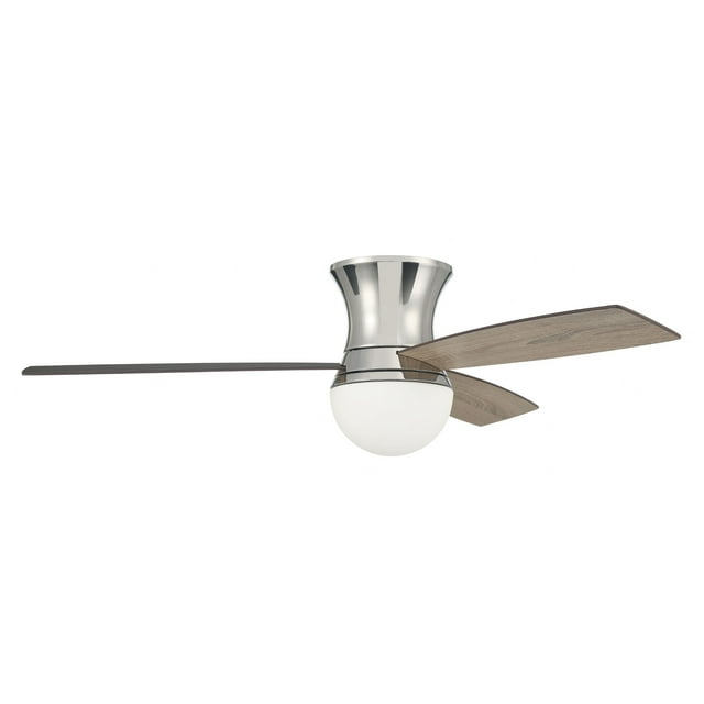 DBK52PLN3-Craftmade Lighting-Daybreak - 3 Blade Flush Mount Ceiling Fan with Light Kit In Contemporary Style-14.09 Inches Tall and 52 Inches