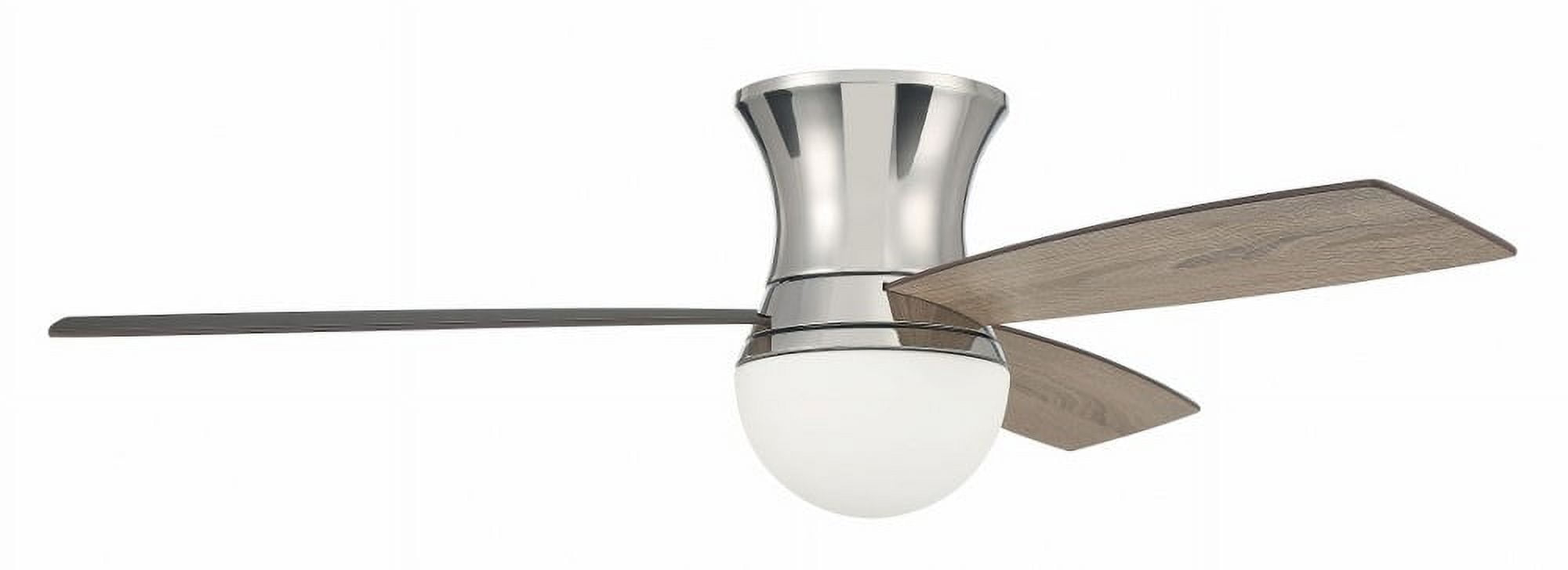 DBK52PLN3-Craftmade Lighting-Daybreak - 3 Blade Flush Mount Ceiling Fan with Light Kit In Contemporary Style-14.09 Inches Tall and 52 Inches
