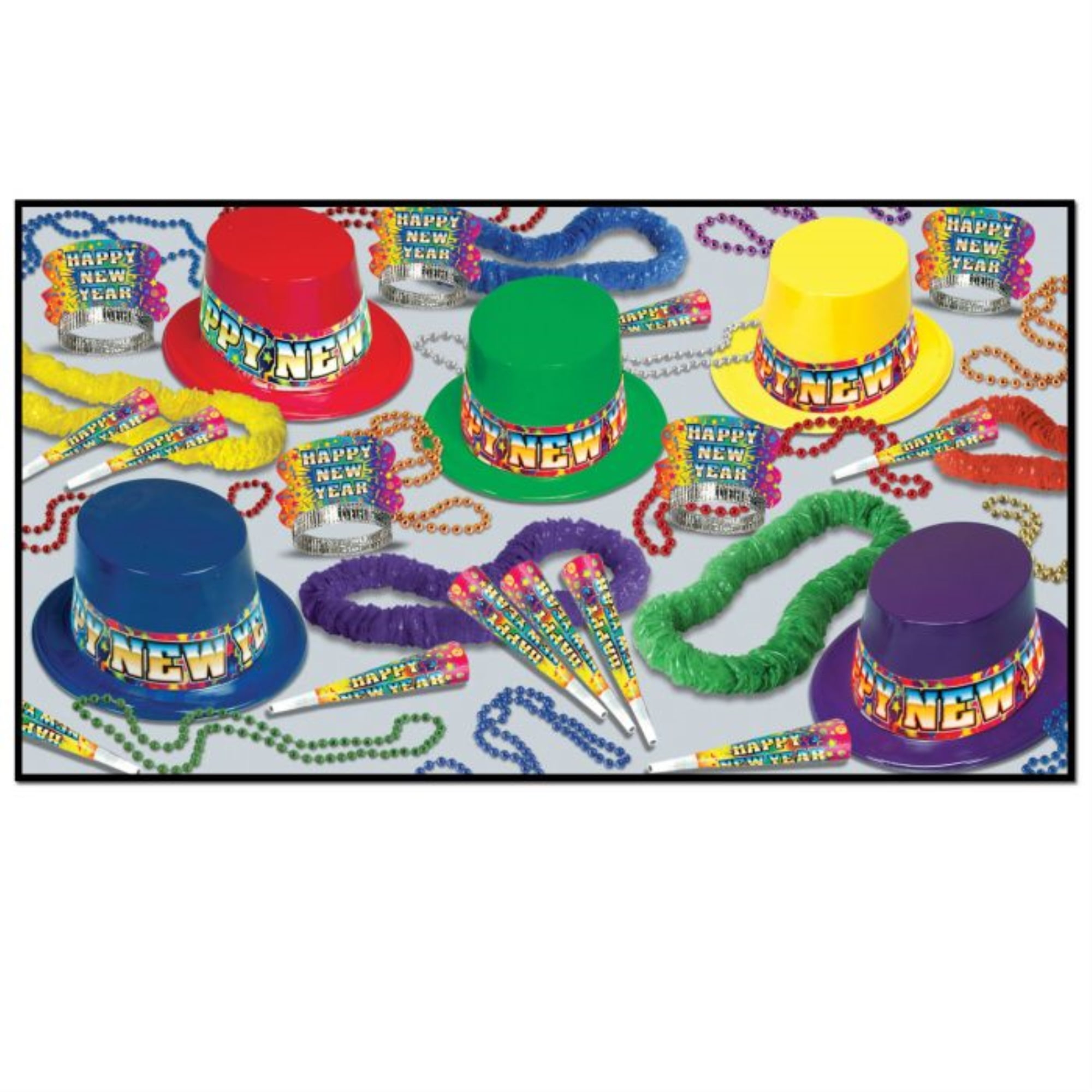 Beistle New Year Rainbow Blast Asst for 50 Multicolored