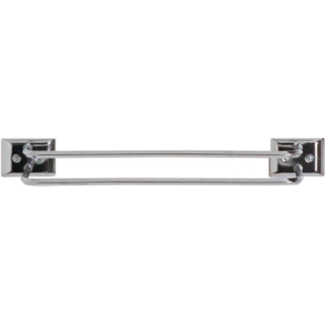 DECKO BATH PRODUCTS 12-Inch Chrome Twin Towel Bar