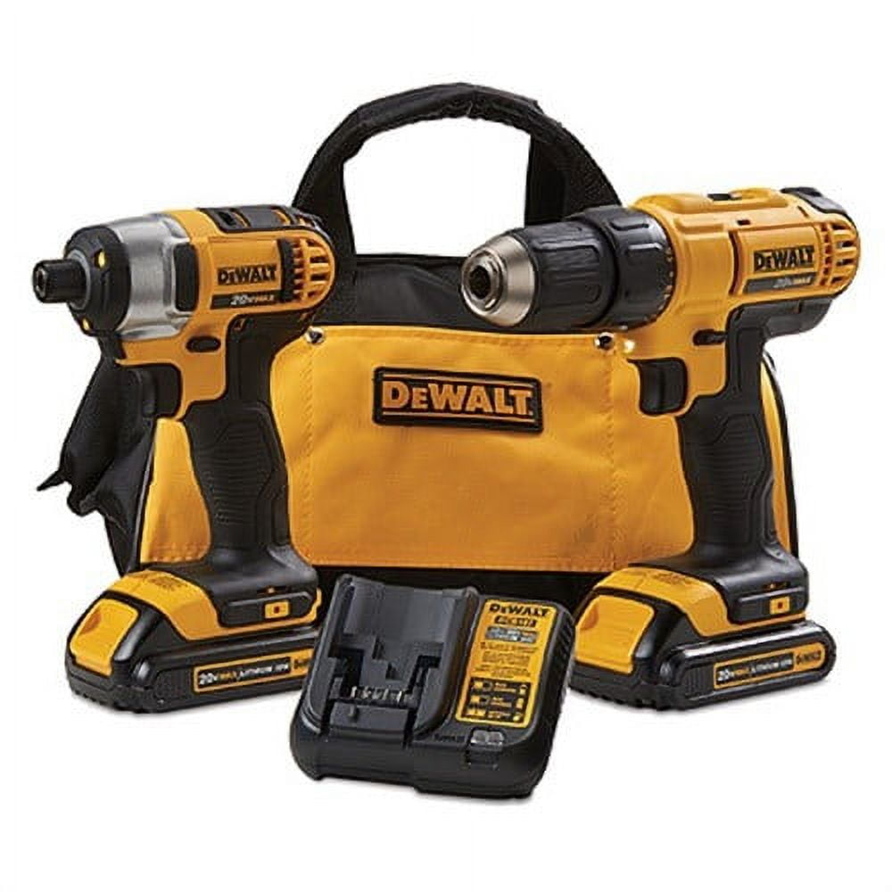 DEWALT 20V MAX Cordless Drill/Impact 2 Tool Combo Kit with (2) 20V 1.3Ah Batteries, Charger, and Bag DCK240C2