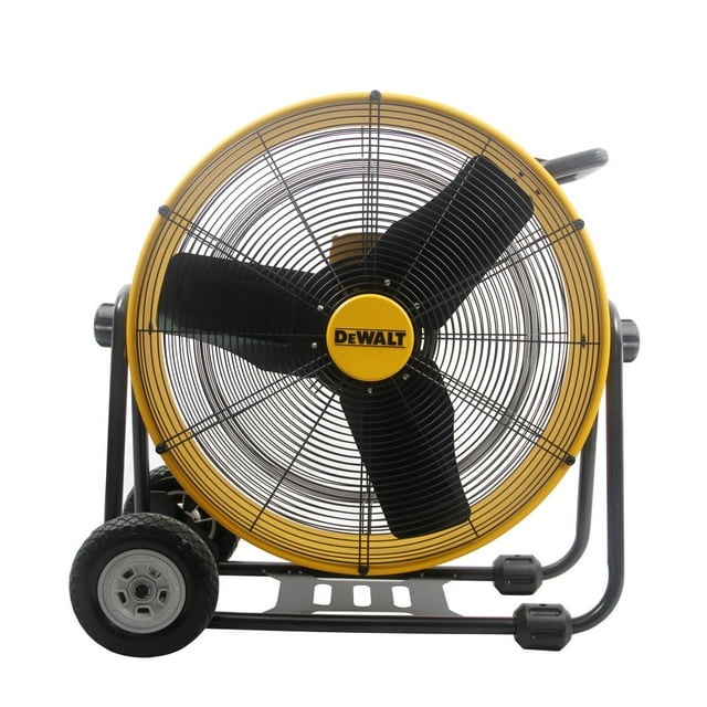 DEWALT DXF-2490 Rolling 24 inch Heavy-Duty Drum Fan, 12 ft Cord 6,500 CFM