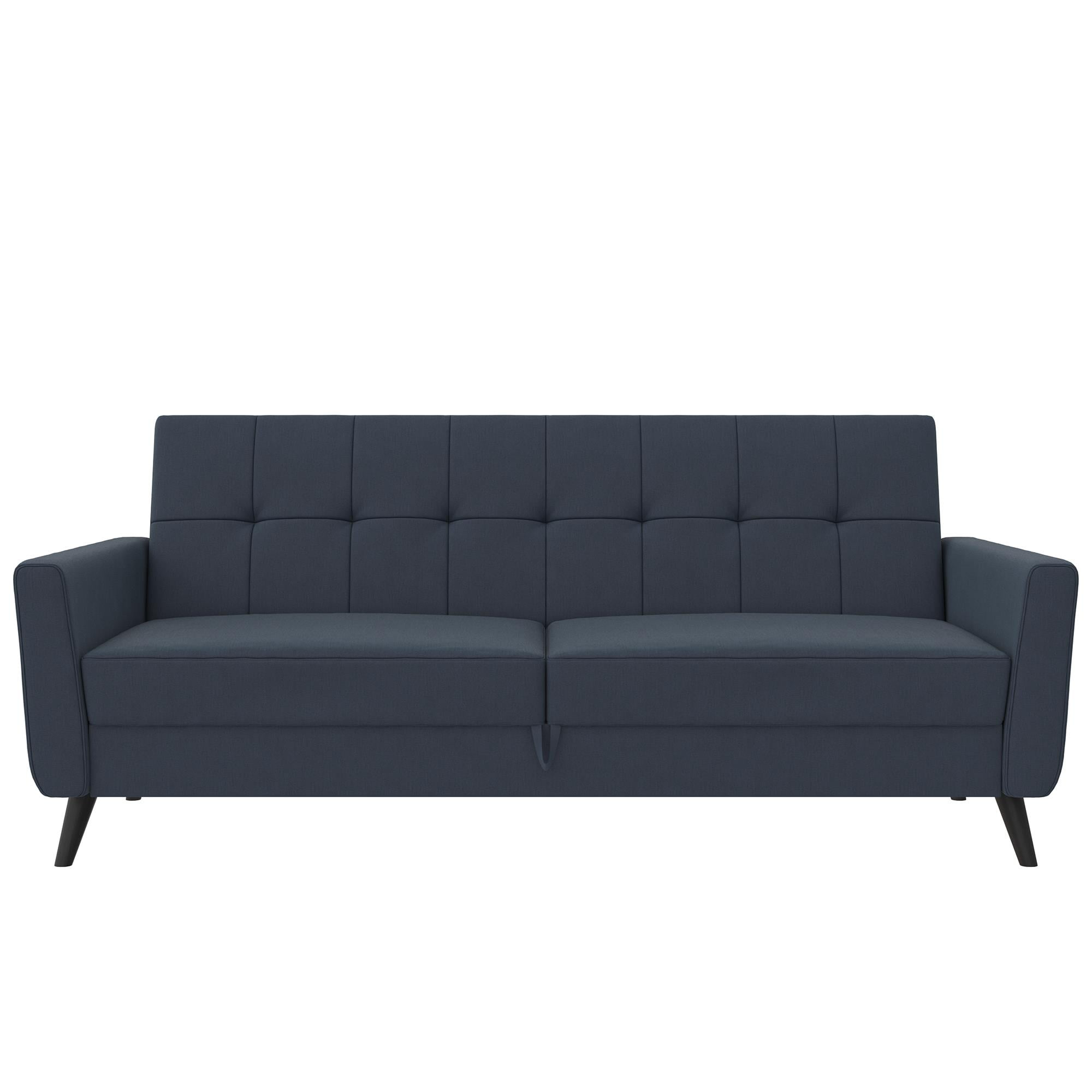 DHP Parker Futon with Storage, Blue Linen