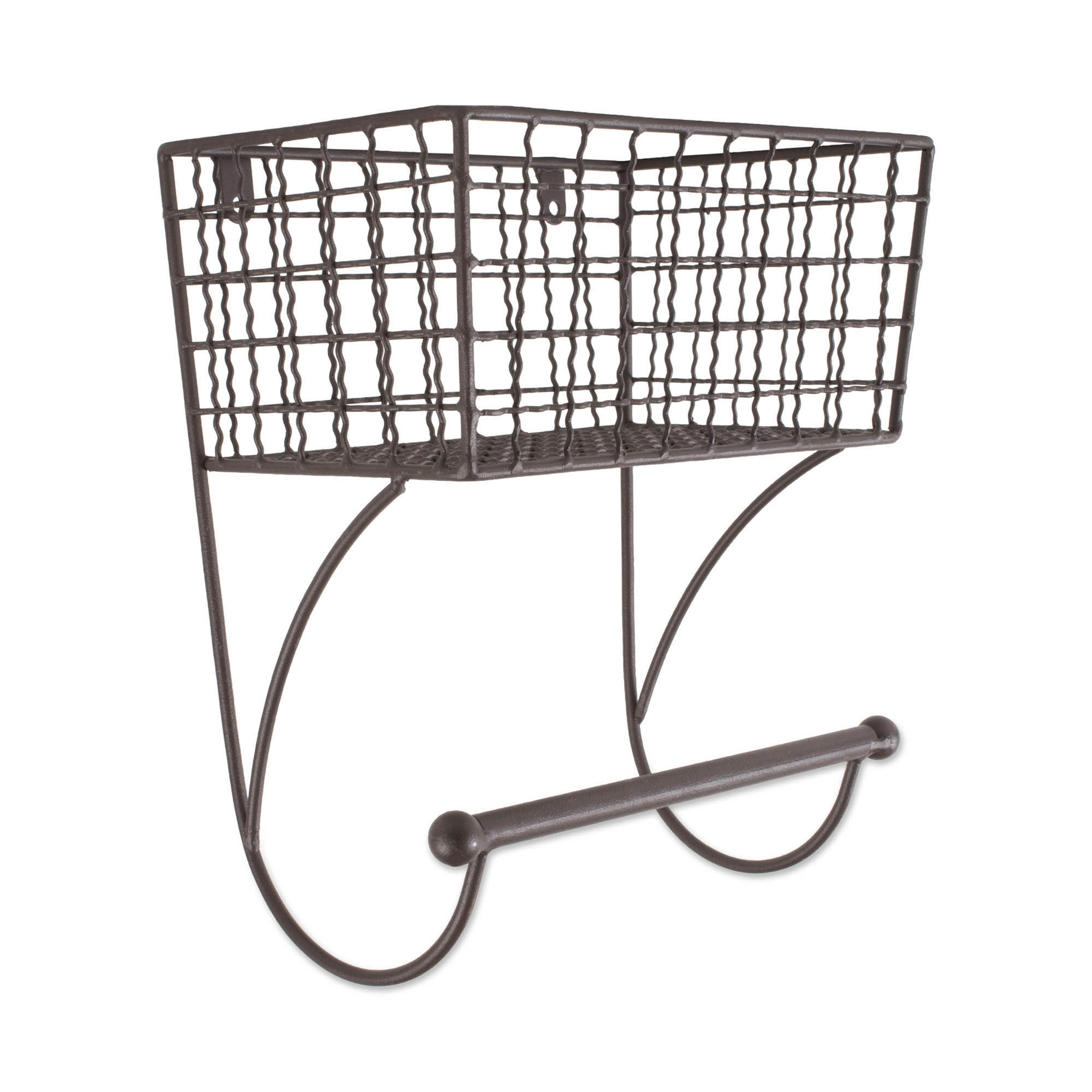 DII 5.5" Modern Style 100 Percent Iron Small Towel Rack in Rustic Bronze Finish