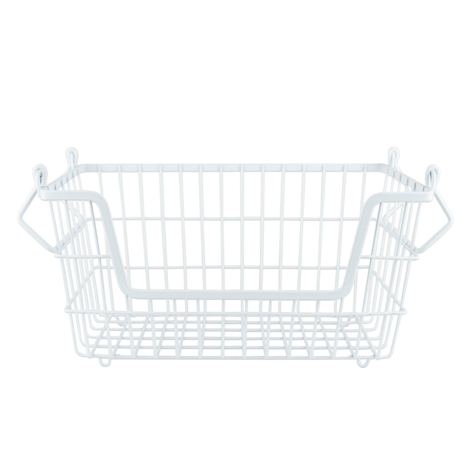 DII 6x13" Rectangle Modern Metal Small Sturdy Design Basket in White
