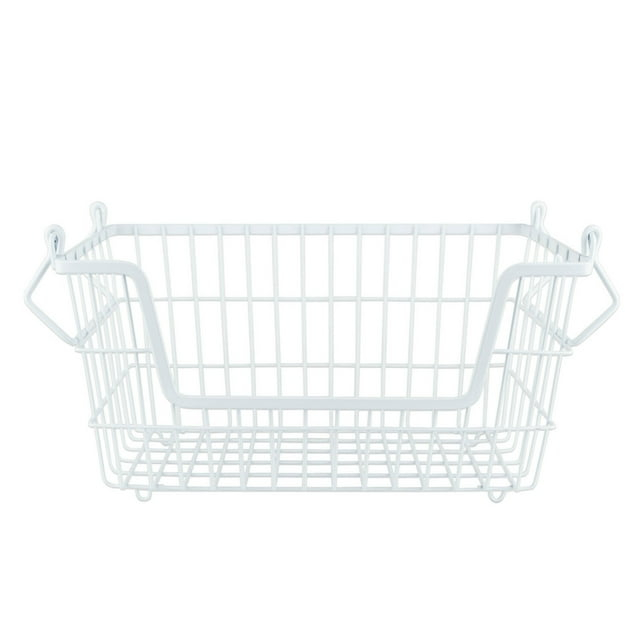 DII 6x13" Rectangle Modern Metal Small Sturdy Design Basket in White