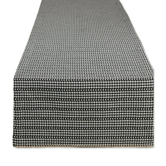 DII Black Farmhouse Gingham Table Runner