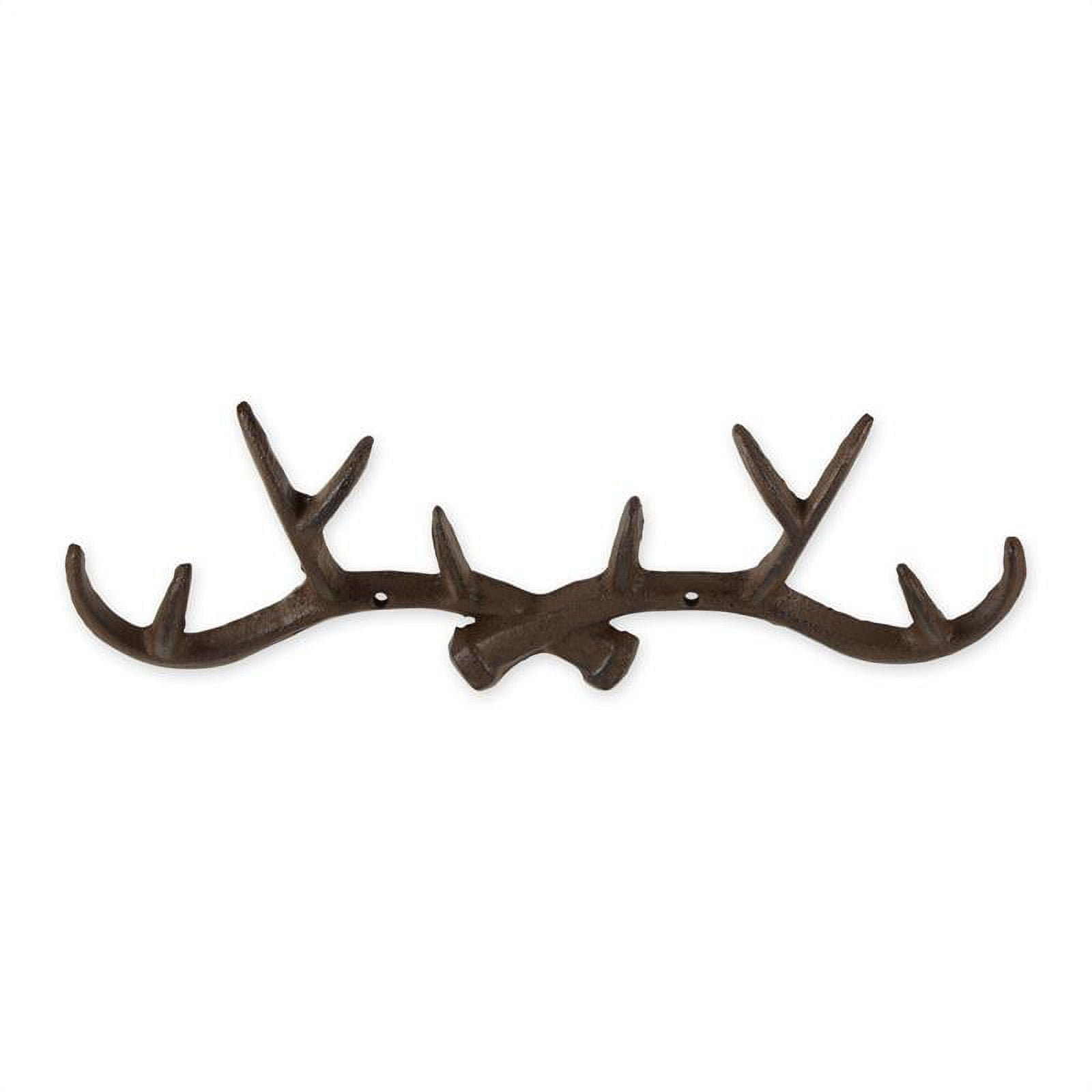 Cast Iron Antler Wall Hook, Brown
