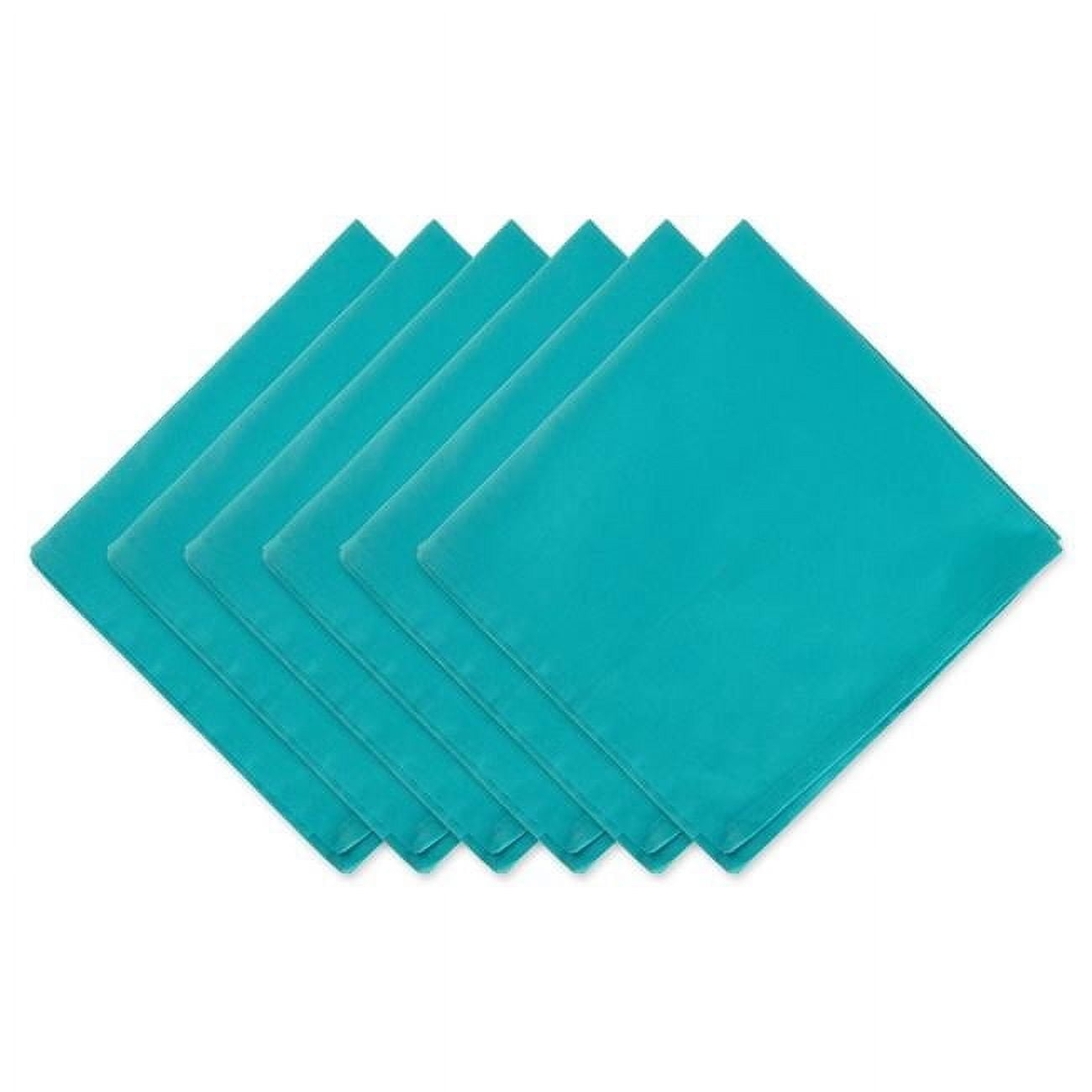 DII Modern Style Cotton Solid Waters Napkin in Aqua Blue (Set of 6)