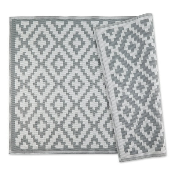 DII Outdoor Rug Collection Mesa Reversible, 4x6 Ft, Gray & White