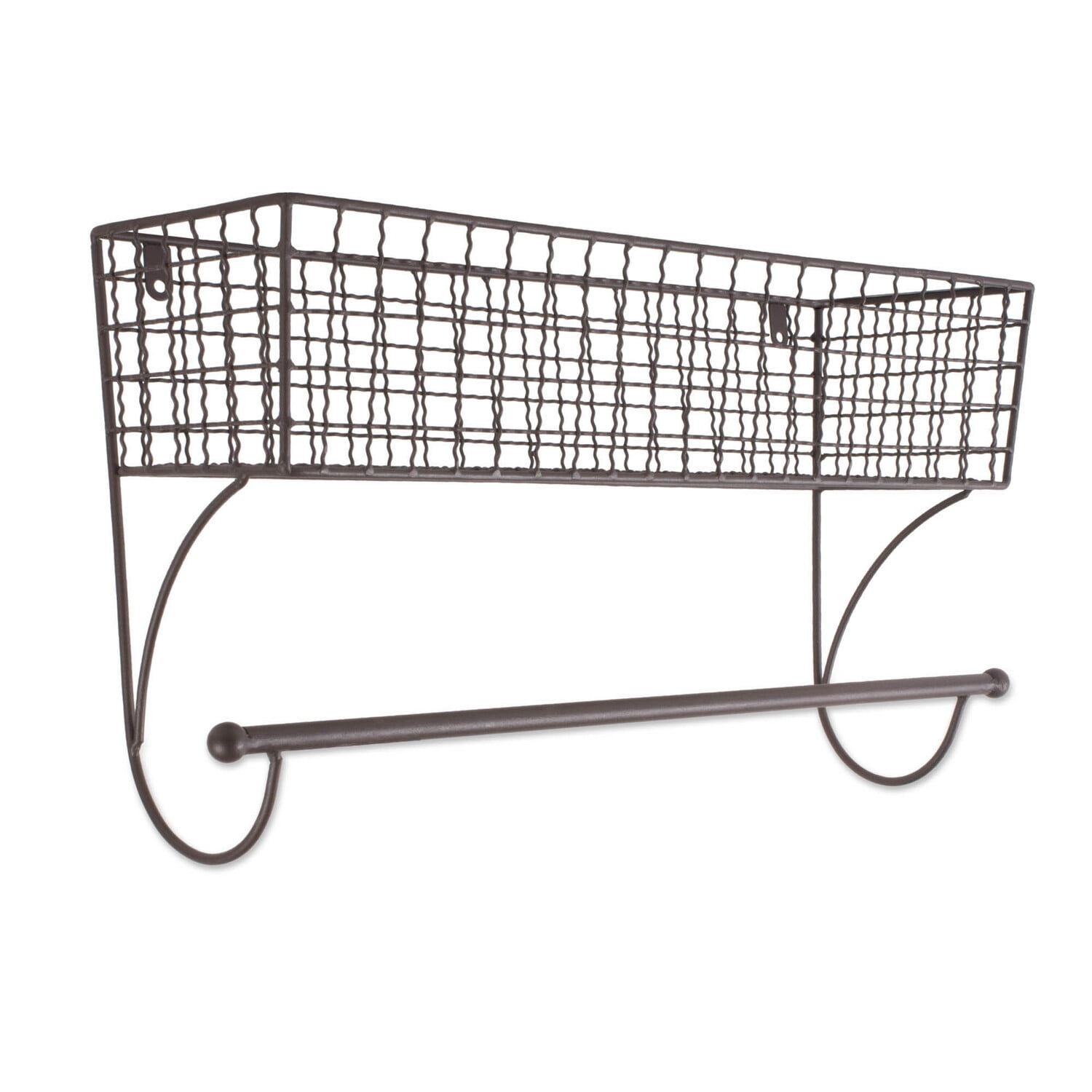 DII Rustic Farmhouse Bathroom Decor, Metal Storage, Large Towel Bar, Rustic